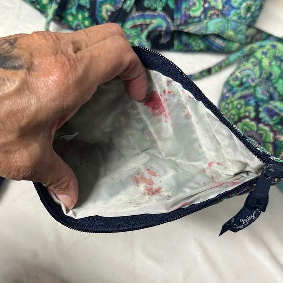 Vera Bradley Blue and Green Paisley 6 piece  Tote Set - Picture 14 of 16